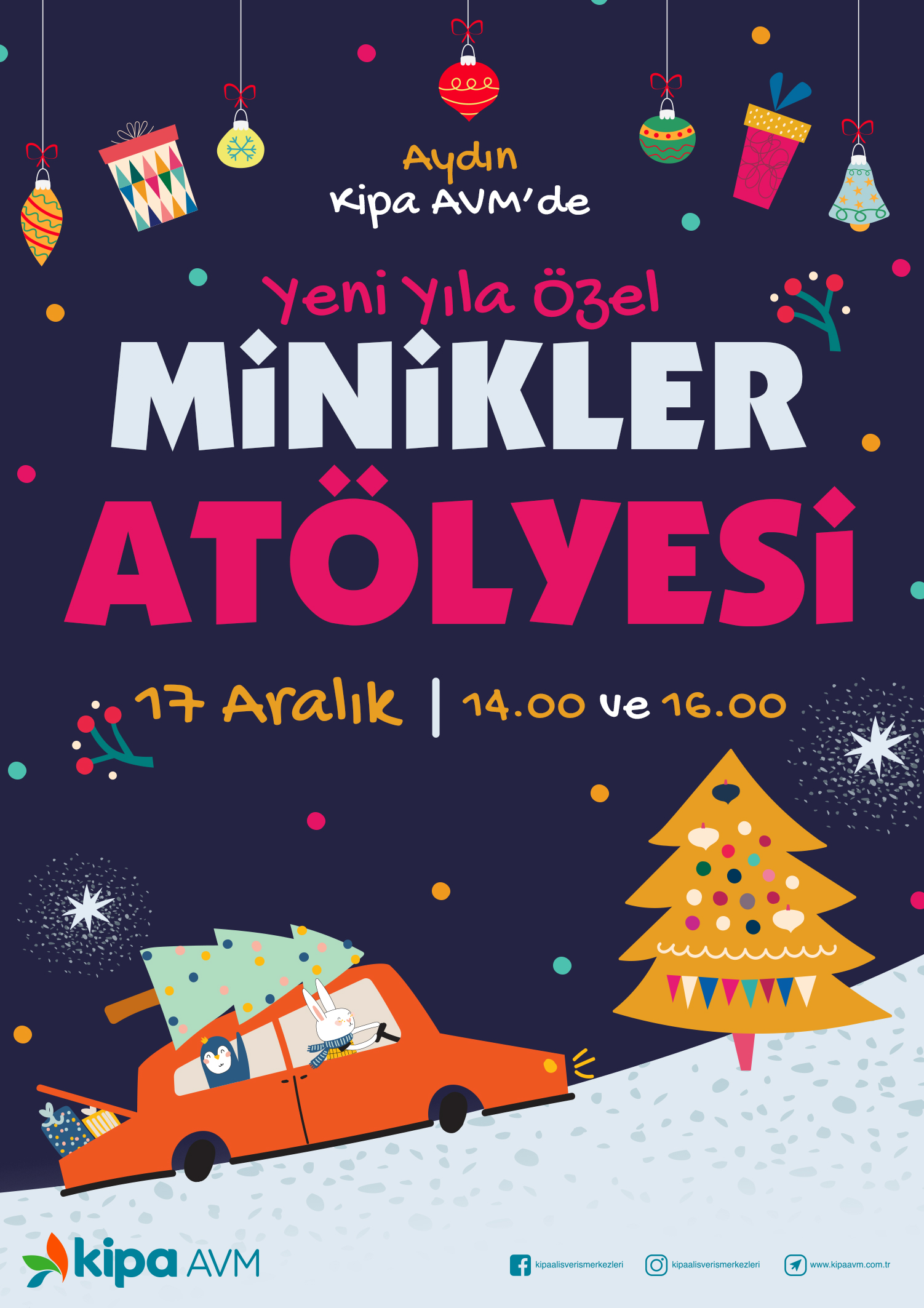 Aydın Kipa AVM'de Yeni Yıla Özel Minikler Atölyesi!