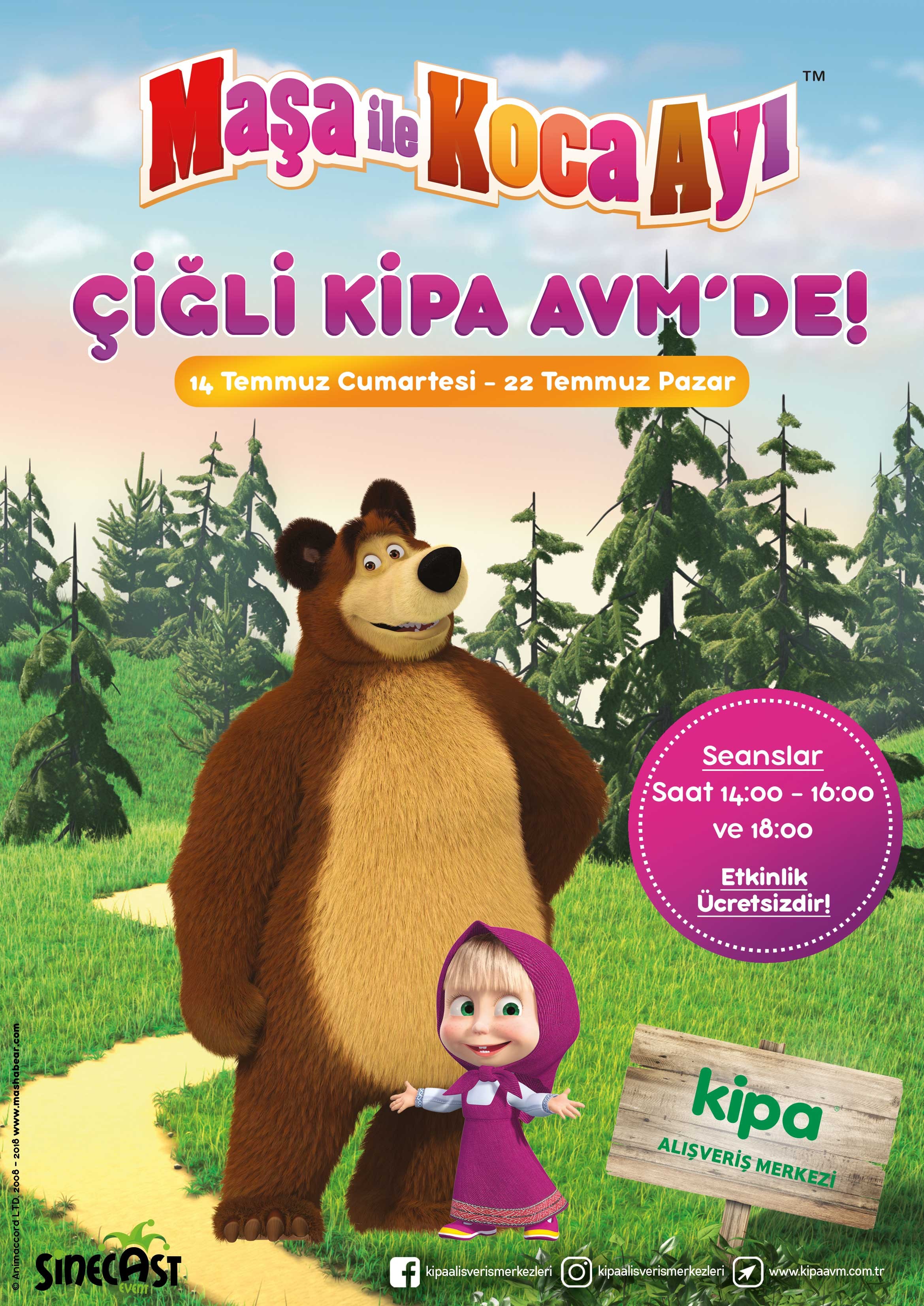 Maşa ile Koca Ayı Çiğli Kipa Avm'de