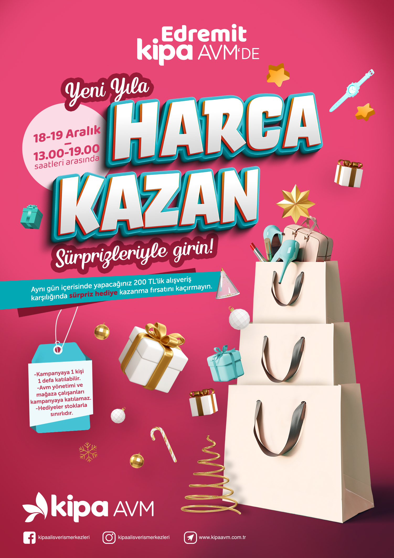 Edremit Kipa AVM'de Yeni Yıla Harca Kazan Sürprizleriyle Girin!
