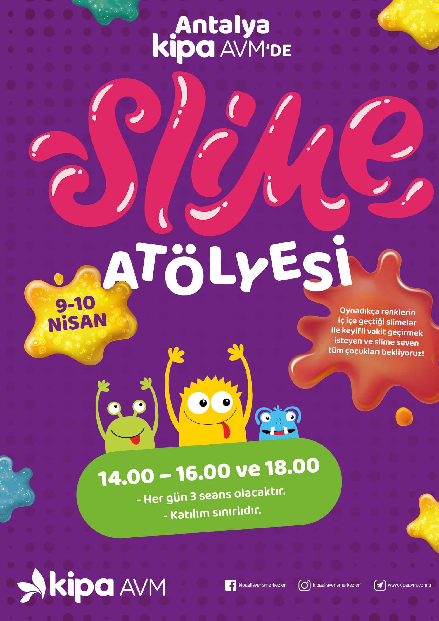 Slime Atölyesi Antalya Kipa AVM'de!