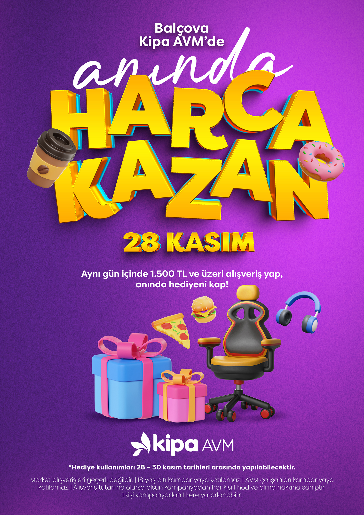 Bal&ccedil;ova Kipa AVM'de Anında Harca Kazan!