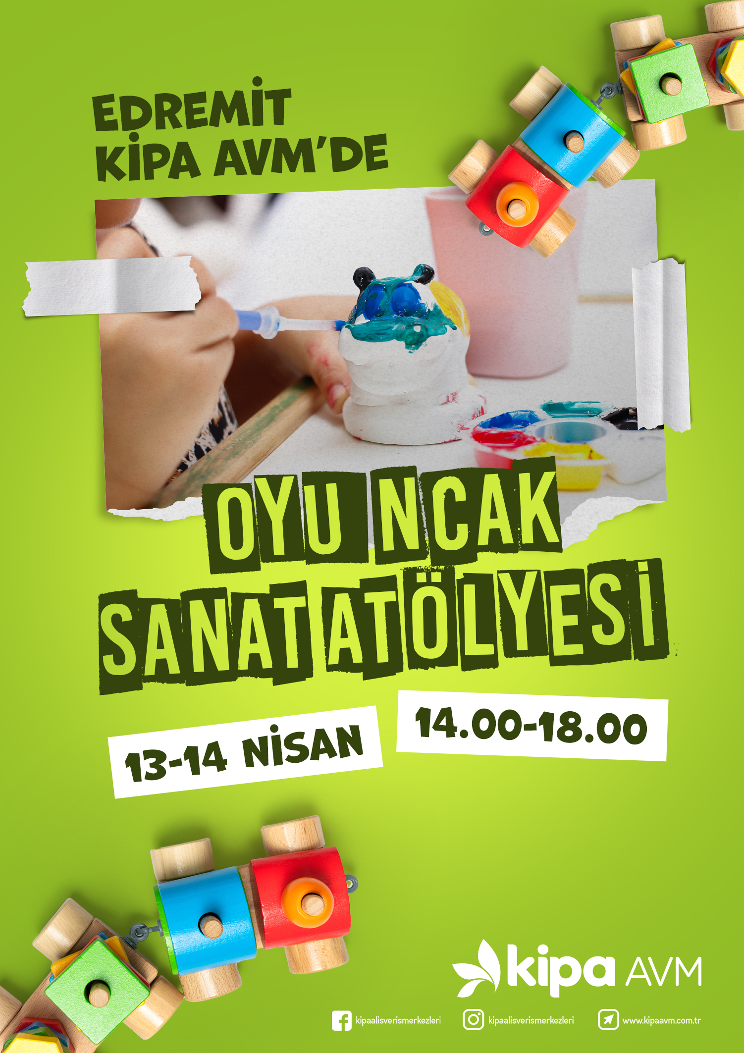 Edremit Kipa AVM'de Oyuncak Sanat Atölyesi!