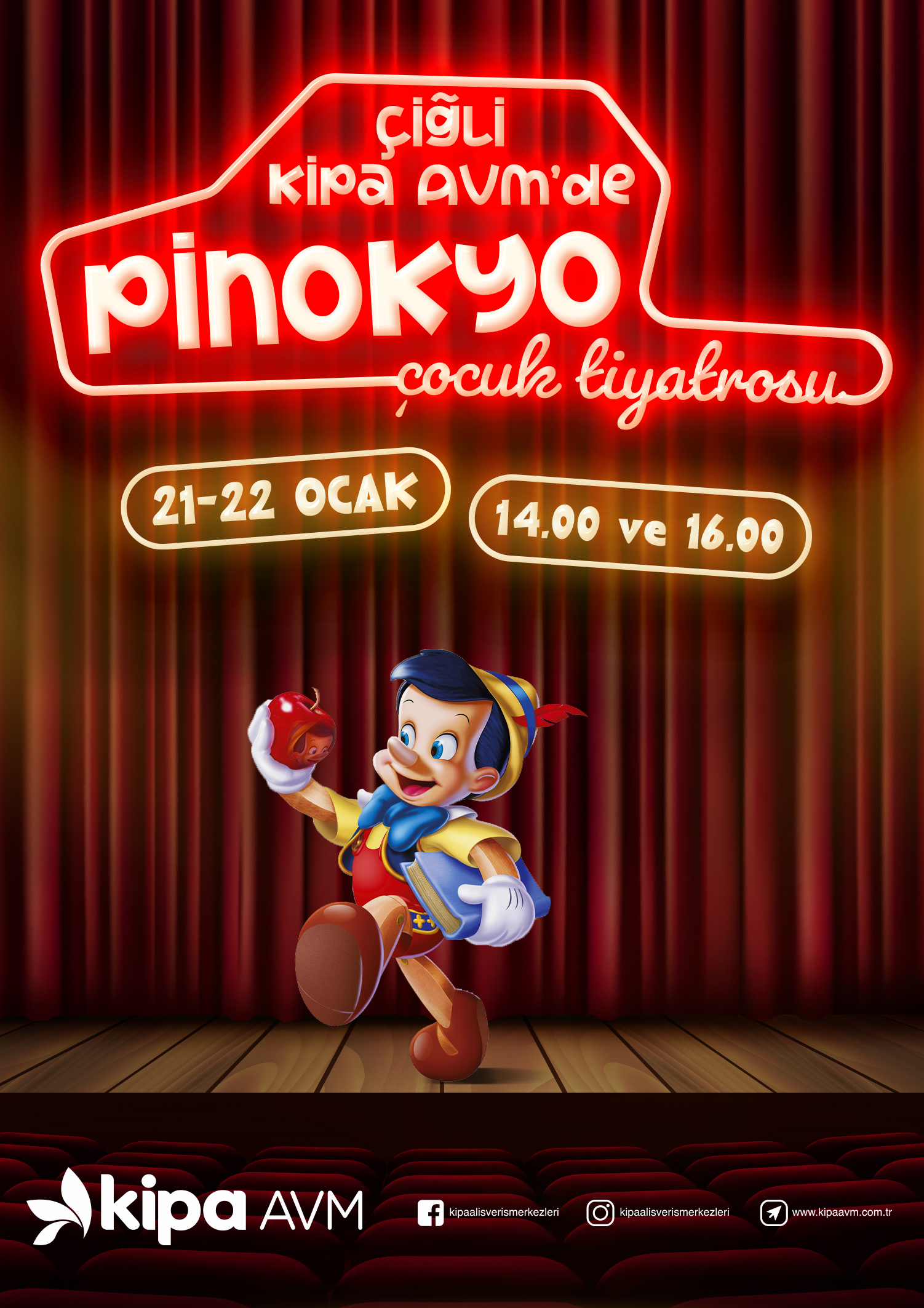 Çiğli Kipa AVM'de Pinokyo Çocuk Tiyatrosu!